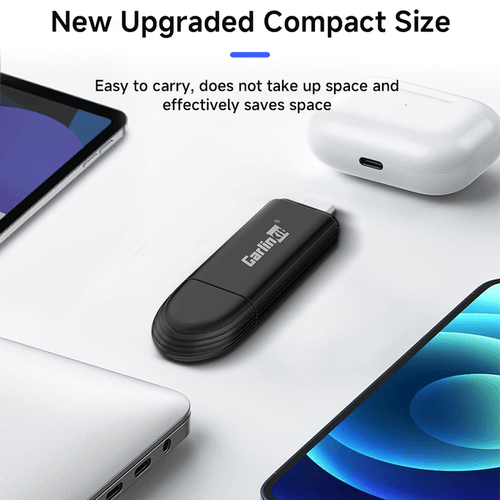 Carlinkit Mini 5 Wireless Apple CarPlay & Android Auto Adapter | Plug & Play USB-C Dongle for Any Car